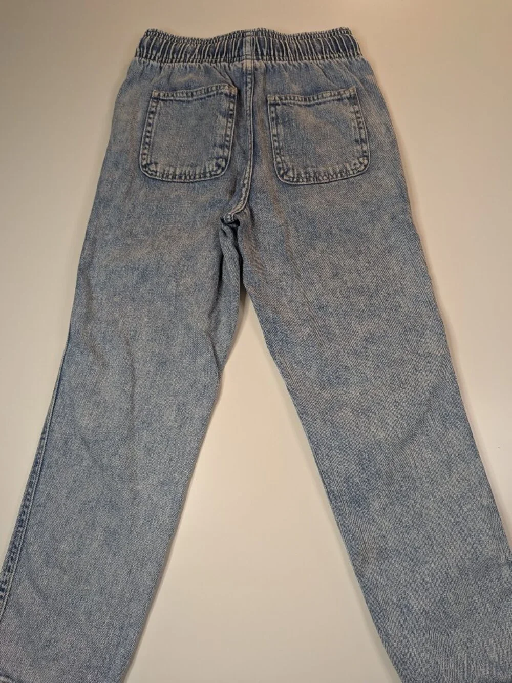 Gap Girls Easy Pull-On Jeans Size 10 Light Wash Relaxed Baggy Denim